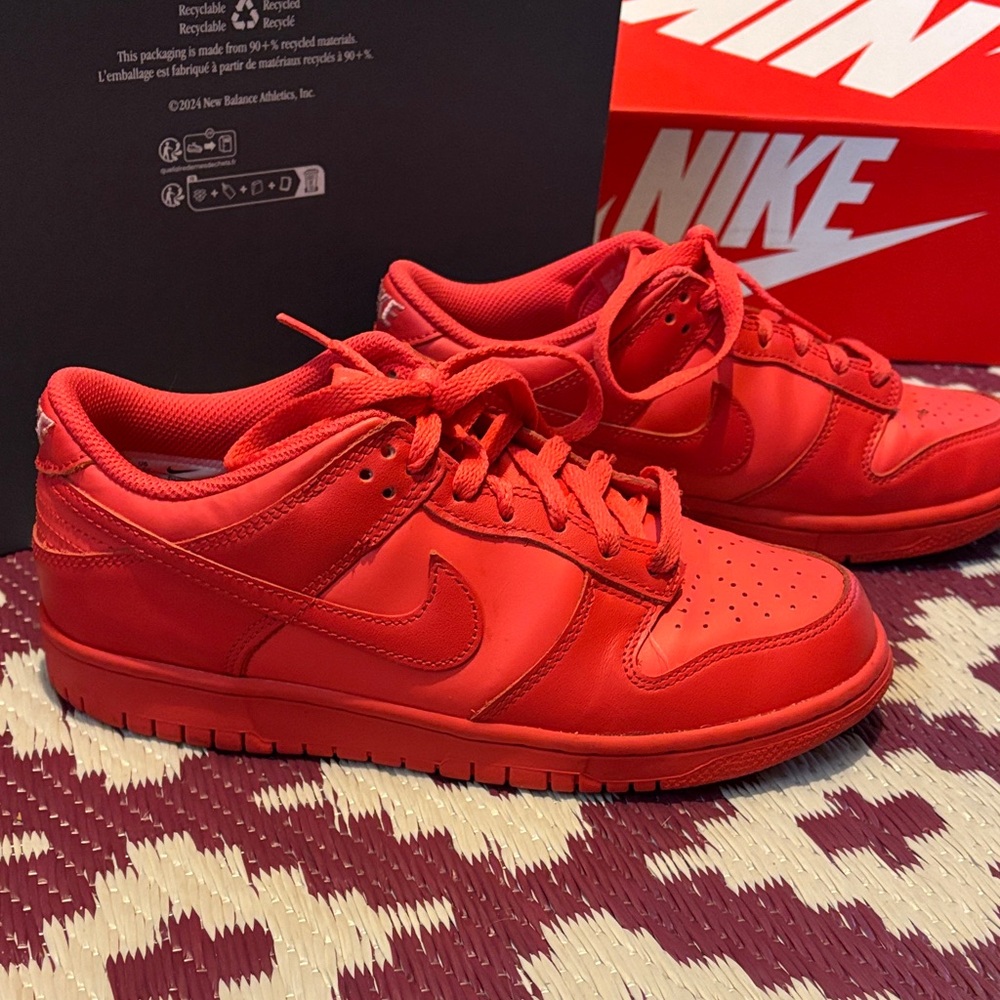 Nike Red Low-Top Dunk Sneakers